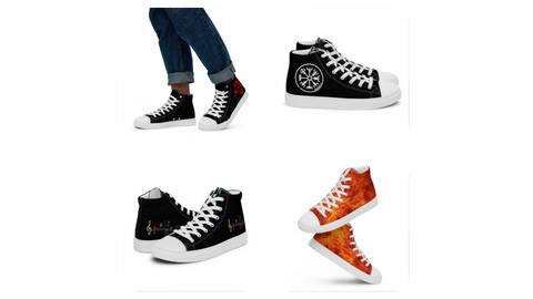 men's high top canvas shoes - cosplay moon