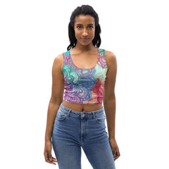 crop top, women's, raves, festivals, mandala - cosplay moon