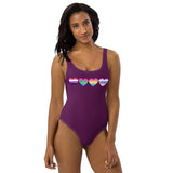 Women's Purple Heart One Piece Swimsuit
