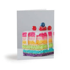 LGBTQ Rainbow Cake Blank Birthday Cards - unique greeting cards
