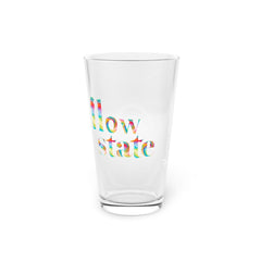 Colorful Flow State Drink Pint Glass, 16oz - hula hoopers and flow artists gifts