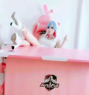 Miss Moonity gaming desk Ashley's Cosplay Cache