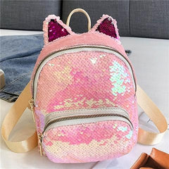 mini backpack with sequins and cat ears ashleys cosplay cache