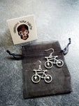 Love Bike - Bicycle Earrings Lovely Gift for Cyclists or          Rider Present Ear Beautiful Silver plated wires suitable for          pierced ears alloy charm - Awesome Bike Gifts - Bike Essentials          Accessories And T-shirts