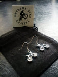 Little Bicycle Earrings Lovely Gift for Cyclists or Rider          Present Ear Beautiful Silver plated wires suitable for pierced          ears alloy charm - Awesome Bike Gifts - Bike Essentials          Accessories And T-shirts