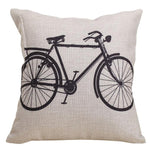 Bicycle Decorative Linen Cloth Pillow Cover Cushion Case 18          x 18 Inch - Awesome Bike Gifts - Bike Essentials Accessories And          T-shirts