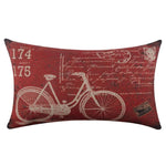 Bicycle Linen Square Throw Flax Pillow Case Decorative          Cushion Pillow Cover - Awesome Bike Gifts - Bike Essentials          Accessories And T-shirts