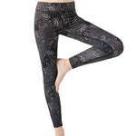 ZOANO Printed Patterned Leggings Yoga Workout Pants For            Women High Waist Cycling Jogging