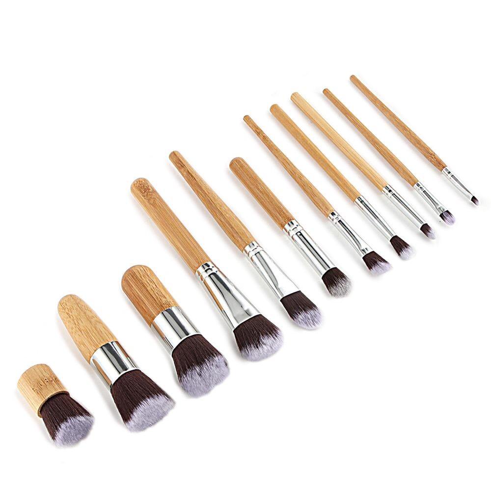 – Hurtig Set Silber Pinsel Make-up - Lane Volle Vegan und Bambus