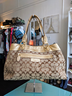 coach bag gold