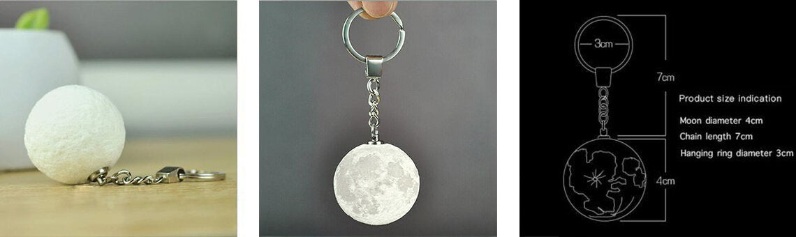 Mini Moon Lamp Key Chain