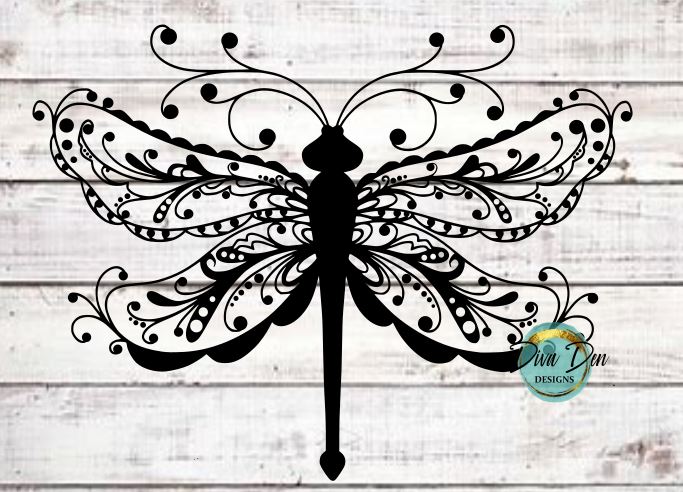 Download Dragonfly Mandala Diva Den Designs