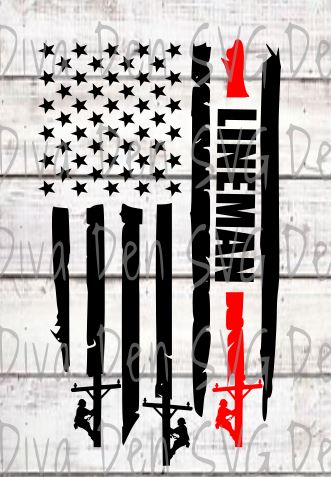 Download Lineman Flag Diva Den Designs