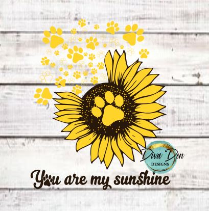 Download Paw Print Sunflower Diva Den Designs