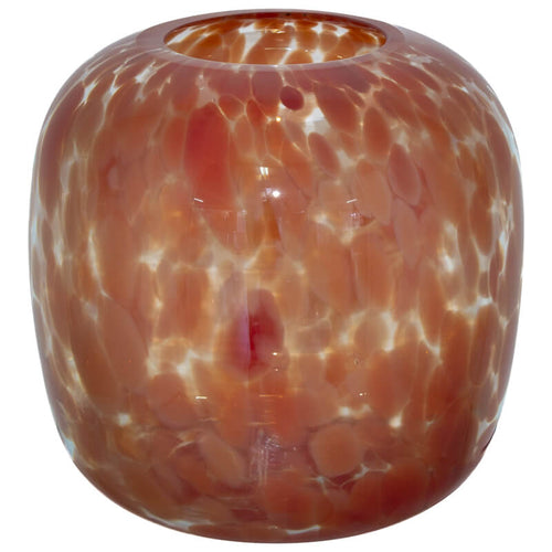 Coral Art Glass Vase
