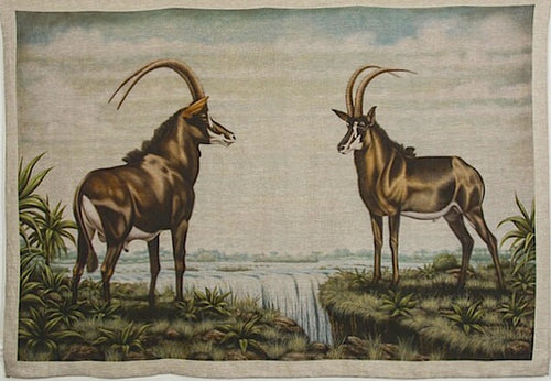 Sable Antelope Genuine Artwork 100% Linen ( Large)