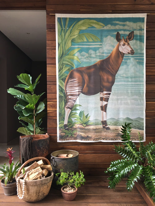 Exotic Okapi Linen Wall Art ( Large)