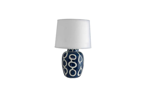 Large Azure Ceramic Table lamp