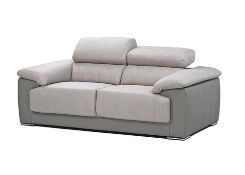 Orly 2 Seat Sofa in Two-Tone Grey Fabric