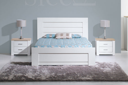 Florence Double Sleigh Bed With Pedestals
