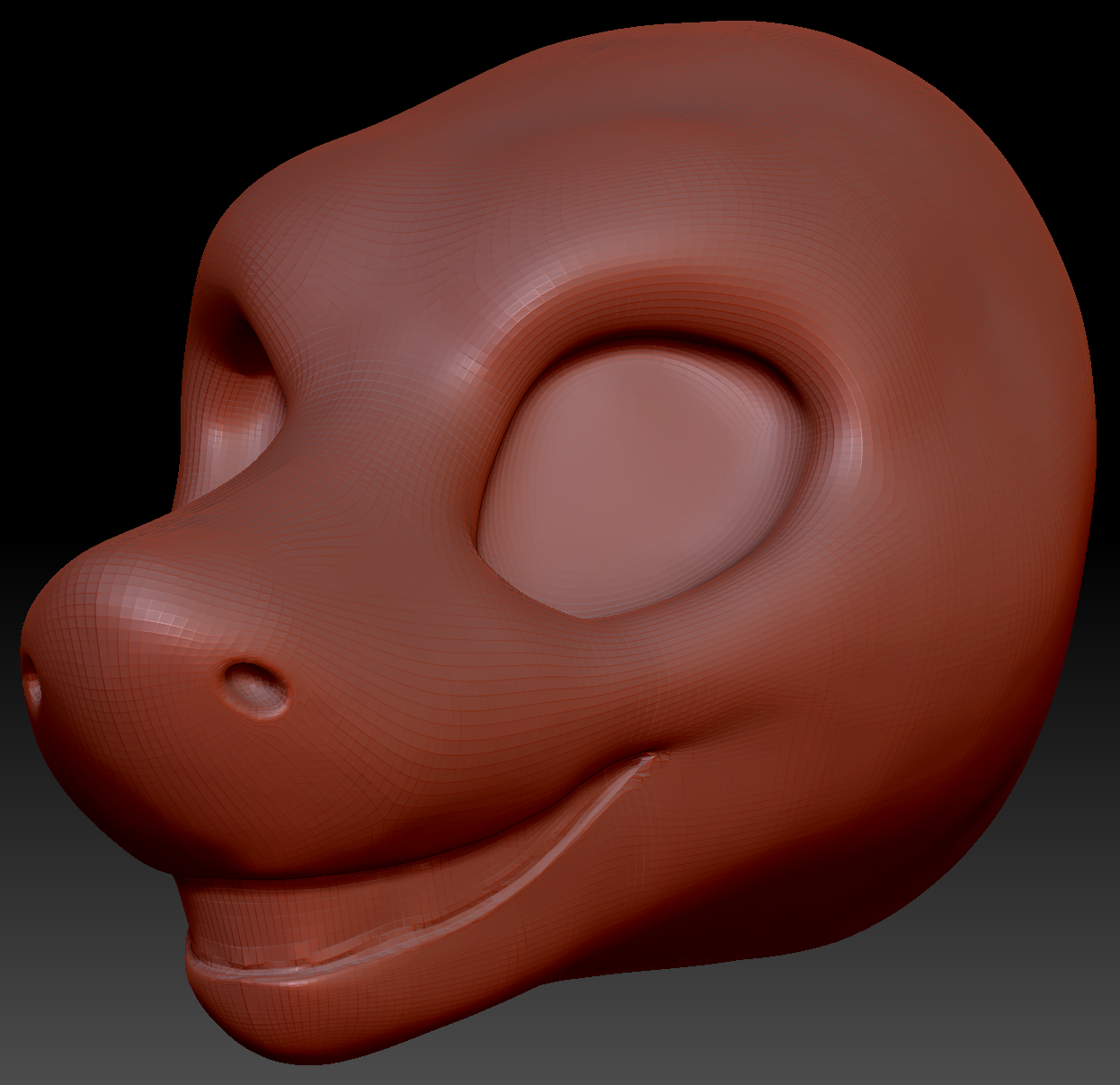 Feminine Toony Shark Static Jaw Head Base Variant 1