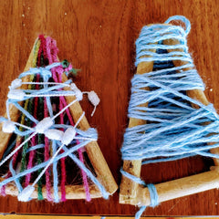 Triangles with wool weaving