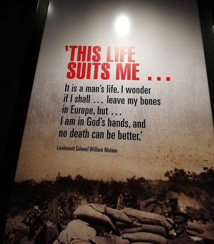 Lieutenant-Colonel William Malone quote at te papa