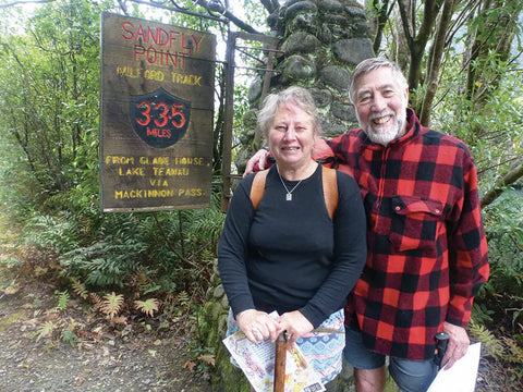 John and Robyn Armstrong at Sandfly Point on the 125th anniversary.