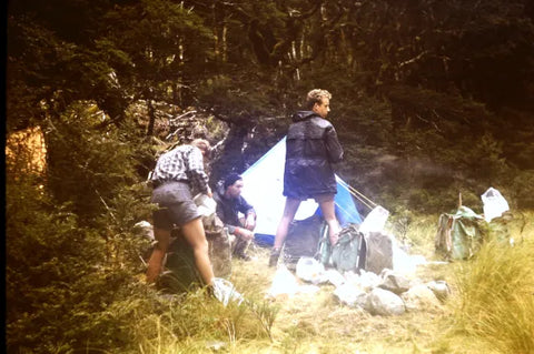 freedom walk Otago Tramping Club members camping in the Clinton Valley in 1965