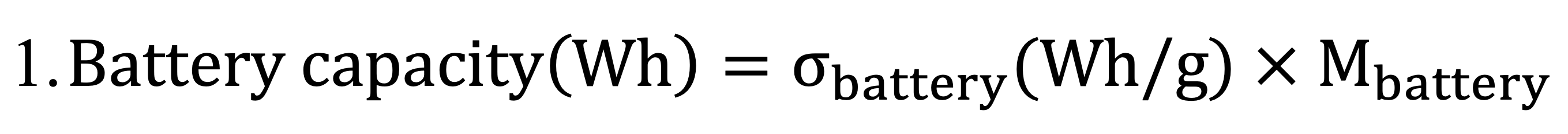 drone battery capacity formula