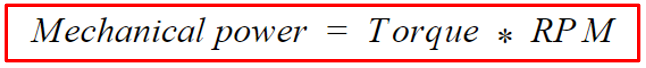 Brushless motor power equation