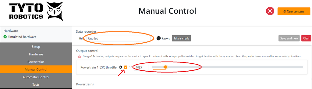 Step 1 Manual Control