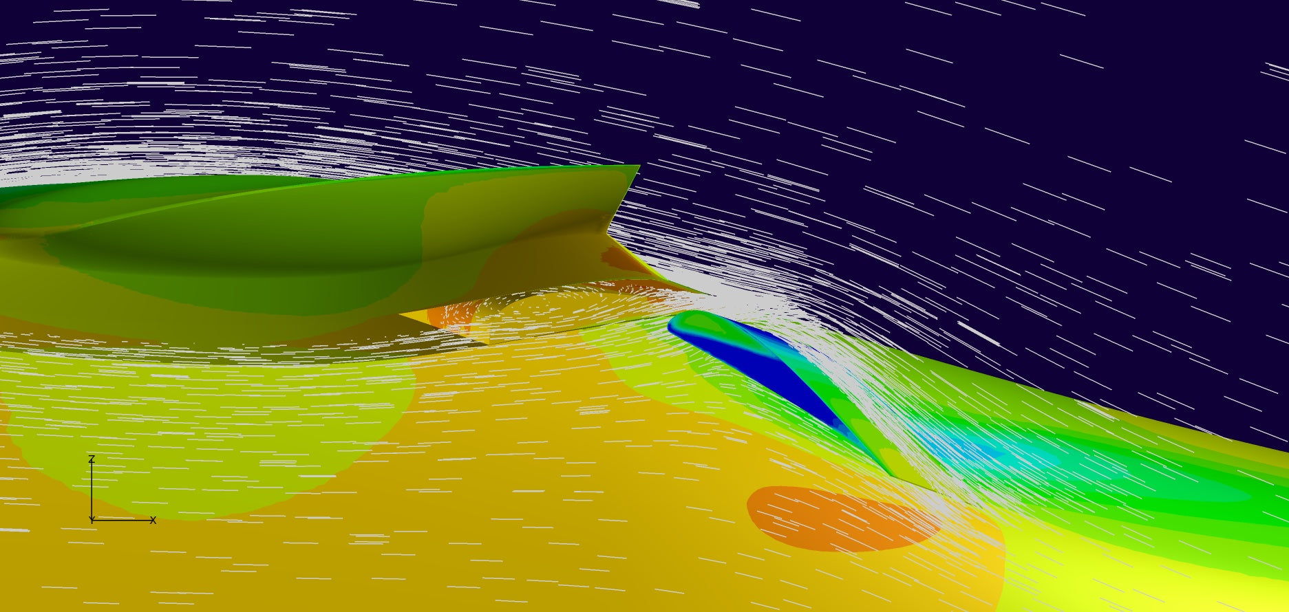 cfd airflow over wing