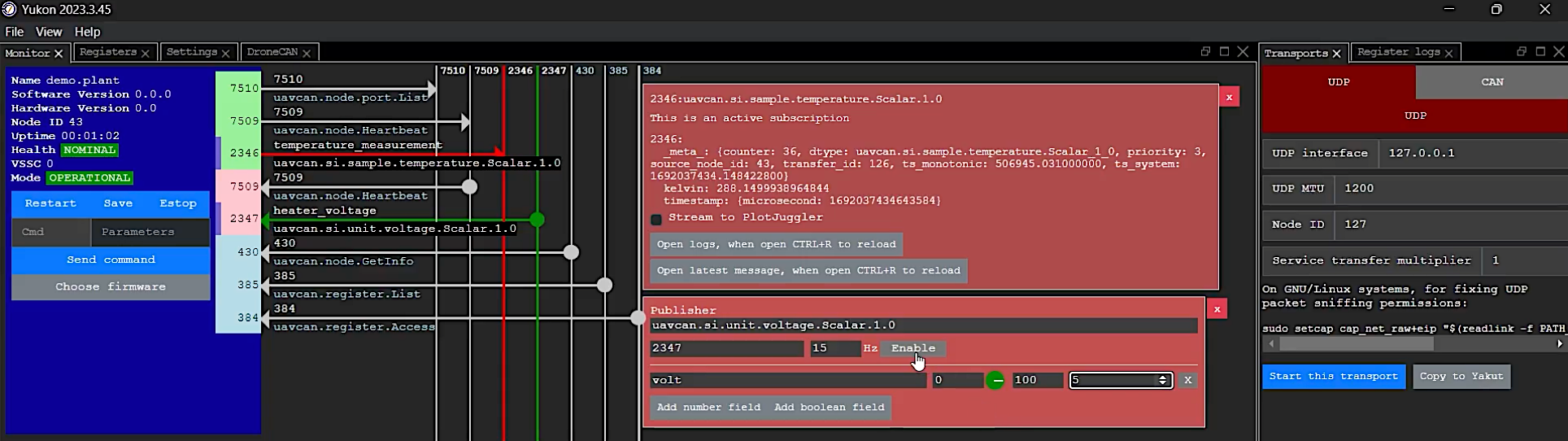 publish to 2347 can esc setup