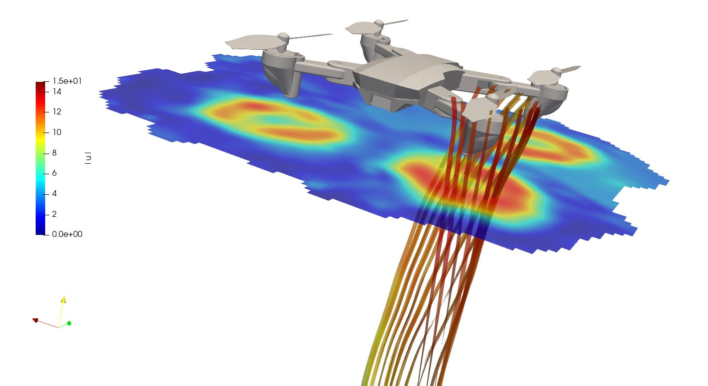 drone airflow visualisation