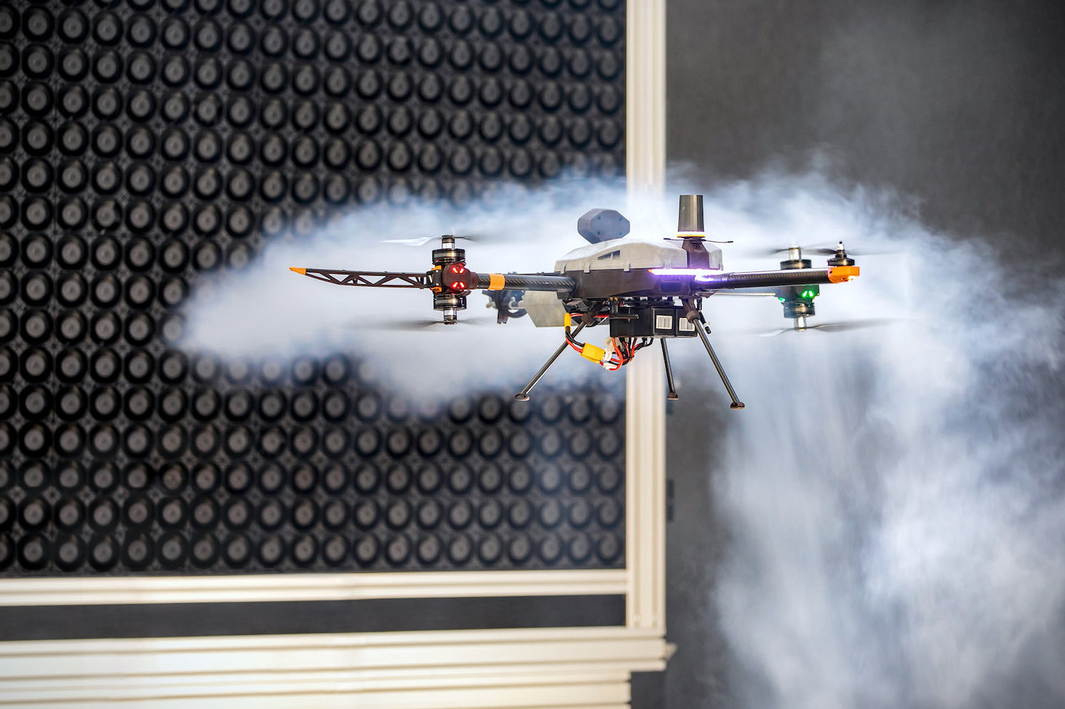 uav test with wind tunnel