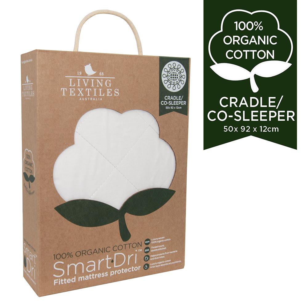Living Textiles Smart Dri Mattress Protector - Organic Cotton - Co-Sleeper/Cradle
