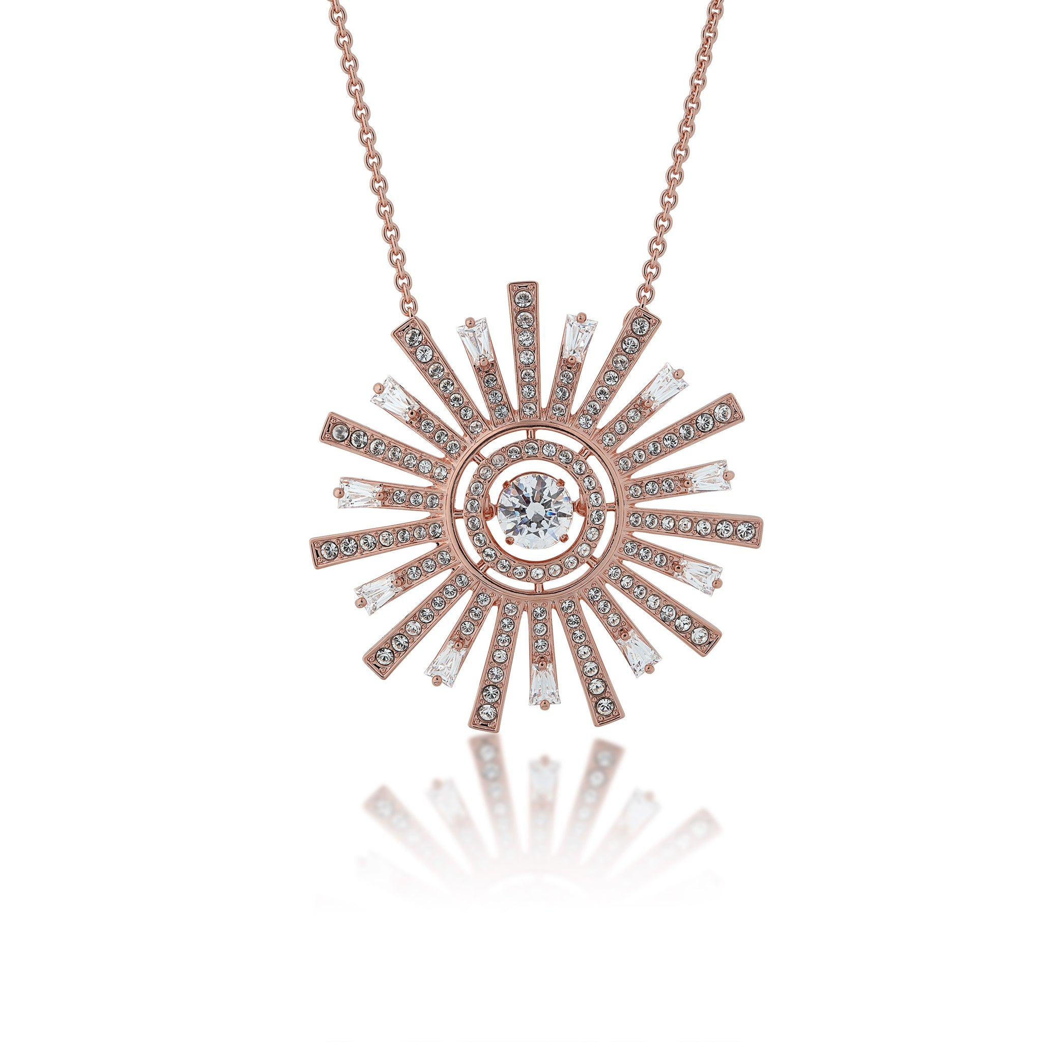 Swarovski Sunshine White Twinkling Crystal Starburst Necklace In Ros Security Jewelers Duluth Mn