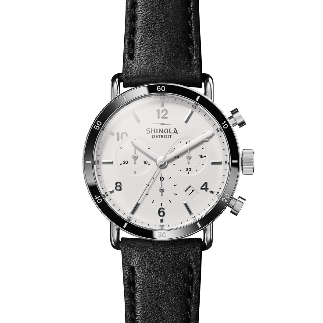 shinola men's canfield's black dial watch