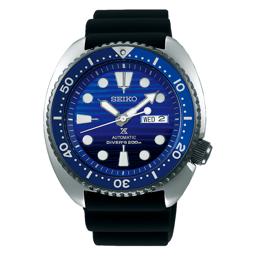 Seiko Men's Prospex Turtle Diver Watch with Blue Dial & Black Silicone –  Security Jewelers Duluth, MN