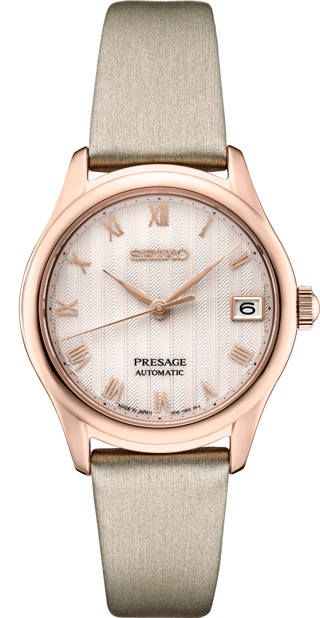 Seiko Ladies' Presage Rose Gold-Tone Stainless Steel Watch with Pink D –  Security Jewelers Duluth, MN