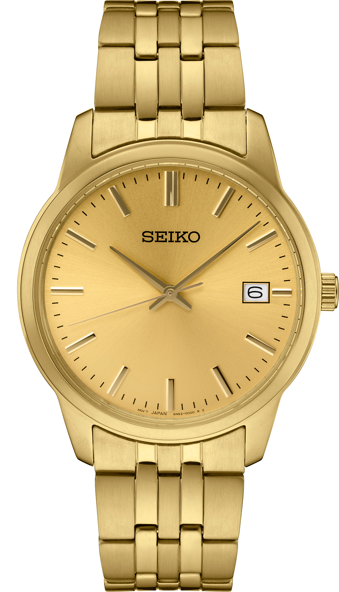Seiko Men's Essentials Gold-Tone Stainless Steel Watch with Champagne –  Security Jewelers Duluth, MN