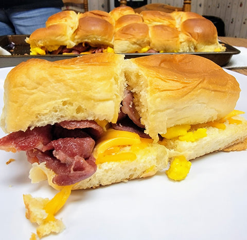 breakfast sliders recipe ham egg cheese
