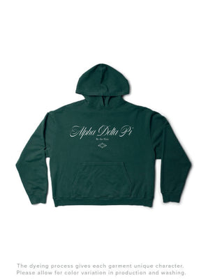 Alpha Delta Pi Simple Embroidered Hoodie University Tees