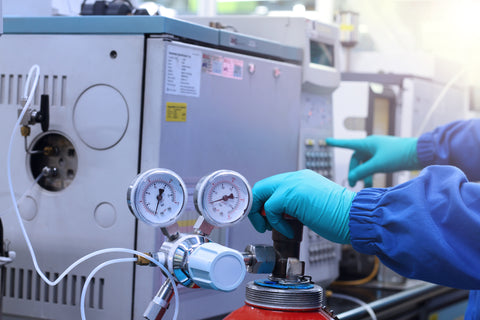 Gas Chromatography Analyzer in the laboratory