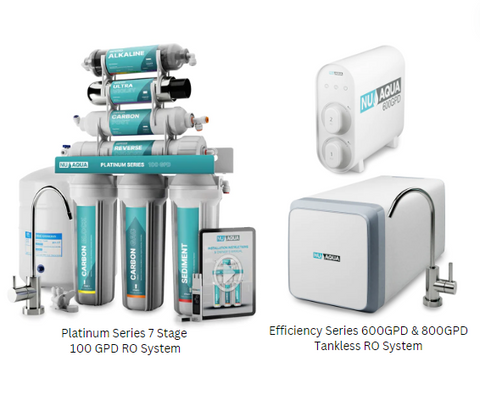 a photo of the NU Aqua Tanked and Tankless Reverse Osmosis Systems