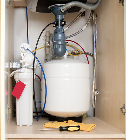NU Aqua Reverse Osmosis System under sink
