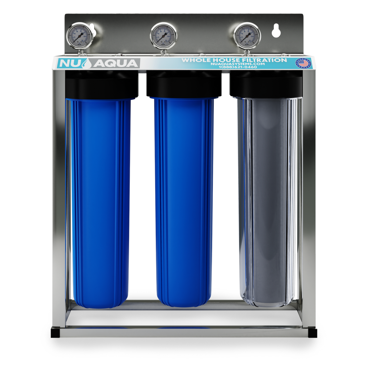 NU Aqua 3 Stage Whole House Water Filtration System