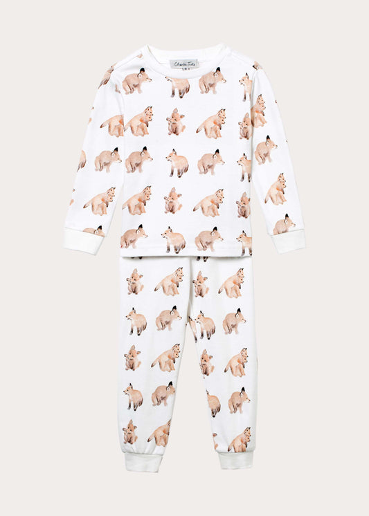 Pajamas - Blue Print Squirrel 100% Organic cotton Baby – Bonton Paris