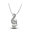 2020 music note happy gift women brand bridal Kate queen Simulated Pearl pendant Necklace Earrings chain Jewelry sets 29083
